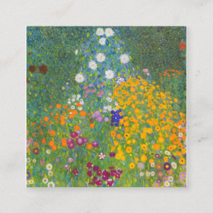 Gustav Klimt Hütte Garden Quadratische Visitenkarte