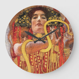 Gustav Klimt - Hygieia Medizin Göttin der Gesundhe Große Wanduhr
