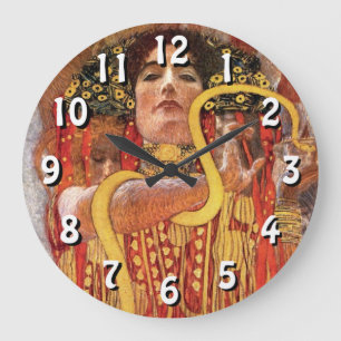 Gustav Klimt - Hygieia Medizin Göttin der Gesundhe Große Wanduhr