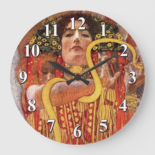 Gustav Klimt - Hygieia Medizin-Göttin der Große Wanduhr (Vorderseite)