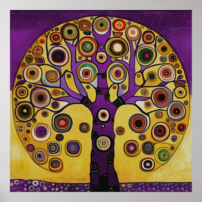 Gustav Klimt Inspirierte das "Baum-Poster" Poster (Vorne)