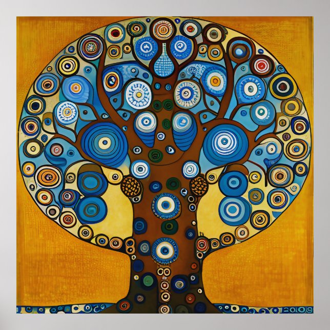 Gustav Klimt Inspirierte das "Baum-Poster" Poster (Vorne)