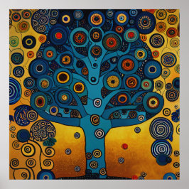 Gustav Klimt Inspirierte das "Baum-Poster" Poster