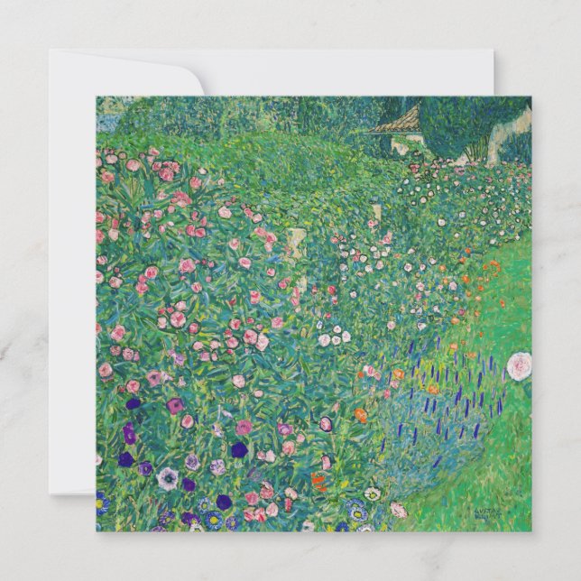 Gustav Klimt - Italienische Gartenlandschaft Einladung (Vorderseite)