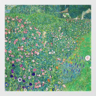 Gustav Klimt - Italienische Gartenlandschaft Fensteraufkleber