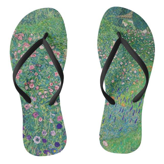 Gustav Klimt - Italienische Gartenlandschaft Flip Flops (Fußbett)