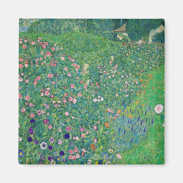 Gustav Klimt - Italienische Gartenlandschaft Magnet (Vorne)