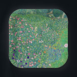Gustav Klimt - Italienische Gartenlandschaft Pappteller<br><div class="desc">Italienische Gartenlandschaft / Italienische Kulturlandschaft - Gustav Klimt,  Öl auf Leinwand,  1913</div>