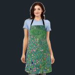 Gustav Klimt - Italienische Gartenlandschaft Schürze<br><div class="desc">Italienische Gartenlandschaft / Italienische Kulturlandschaft - Gustav Klimt,  Öl auf Leinwand,  1913</div>