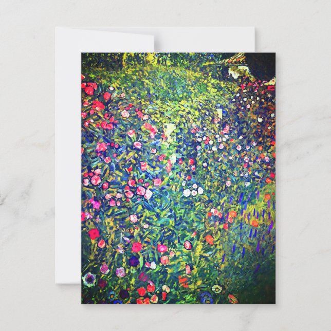 Gustav Klimt Italienischer Garten Einladung (Vorderseite)