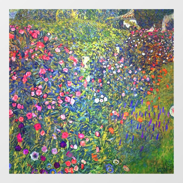 Gustav Klimt Italienischer Garten Fensteraufkleber (Blatt)