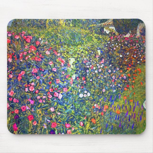 Gustav Klimt Italienischer Garten Mousepad (Vorne)
