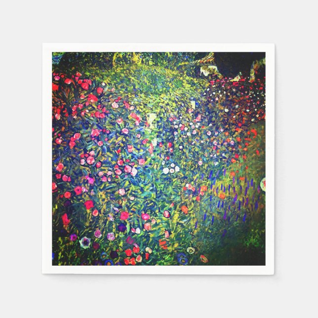 Gustav Klimt Italienischer Garten Serviette (Vorderseite)