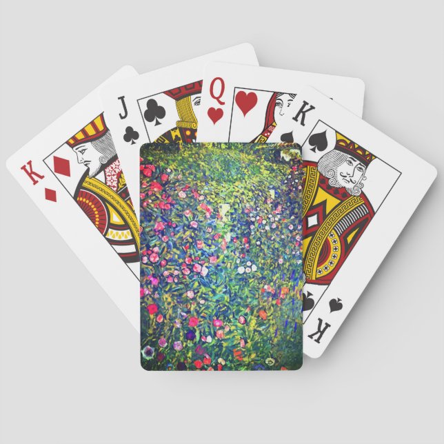 Gustav Klimt Italienischer Garten Spielkarten (Rückseite)