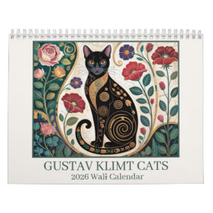 Gustav Klimt Katzen 2026 Wandkalender – Art Nouvea