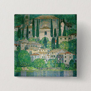 Gustav Klimt - Kirche in Cassone Button
