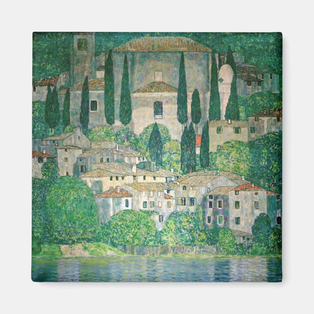 Gustav Klimt - Kirche von Cassone Magnet (Vorne)