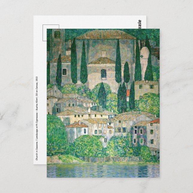 Gustav Klimt - Kirche von Cassone Postkarte (Vorne/Hinten)