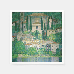 Gustav Klimt - Kirche von Cassone Serviette