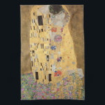 Gustav Klimt | Kiss, 1907-08 Geschirrtuch<br><div class="desc">Kiss,  1907-08 | von Gustav Klimt | Art Location: Österreichische Galerie Belvedere,  Wien,  Österreich | Österreichische Künstlerin | Image Collection number: XAM601</div>