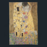 Gustav Klimt | Kiss, 1907-08 Geschirrtuch<br><div class="desc">Kiss,  1907-08 | von Gustav Klimt | Art Location: Österreichische Galerie Belvedere,  Wien,  Österreich | Österreichische Künstlerin | Image Collection number: XAM601</div>