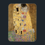 Gustav Klimt | Kiss, 1907-08 Magnet<br><div class="desc">Kiss,  1907-08 | von Gustav Klimt | Art Location: Österreichische Galerie Belvedere,  Wien,  Österreich | Österreichische Künstlerin | Image Collection number: XAM601</div>