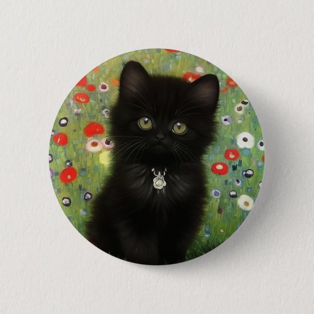 Gustav Klimt Kitten Button (Vorderseite)