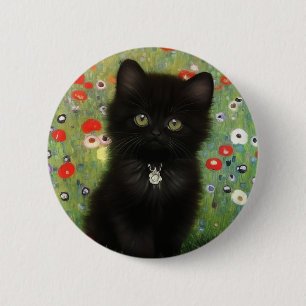 Gustav Klimt Kitten Button