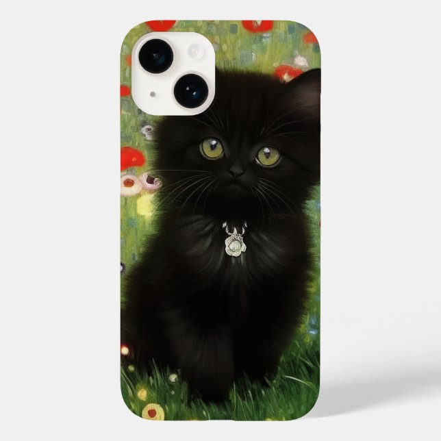 Gustav Klimt Kitten Case-Mate iPhone 14 Hülle (Rückseite)
