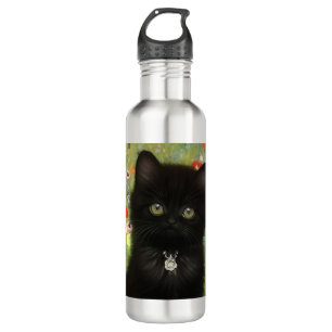 Gustav Klimt Kitten Edelstahlflasche