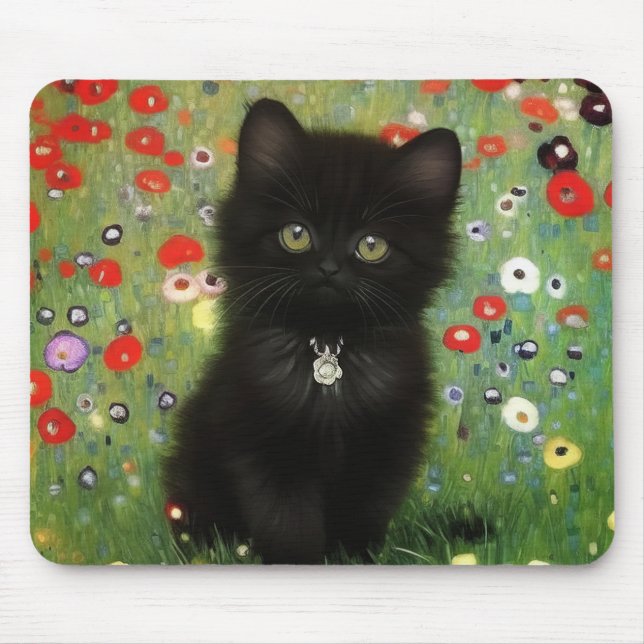 Gustav Klimt Kitten Mousepad (Vorne)