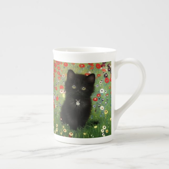 Gustav Klimt Kitten Prozellantasse (Rechts)