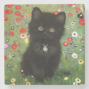 Gustav Klimt Kitten Steinuntersetzer