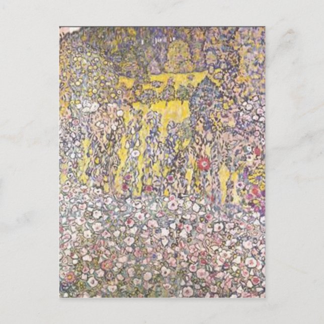 Gustav Klimt - Kulturlandschaft mit Berggipfel Postkarte (Vorderseite)