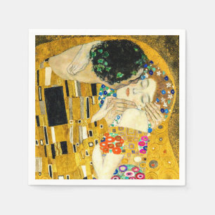 Gustav Klimt Kuss / Valentinstag Romantische Kunst Serviette