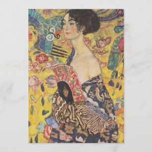 Gustav Klimt Lady Avec Invitation De Fan