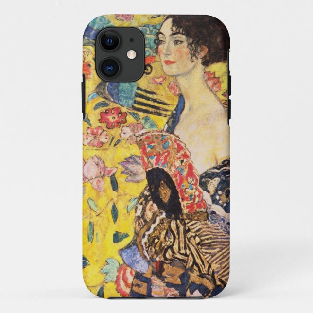 Gustav Klimt Lady mit Fan Case-Mate iPhone Hülle (Rückseite)
