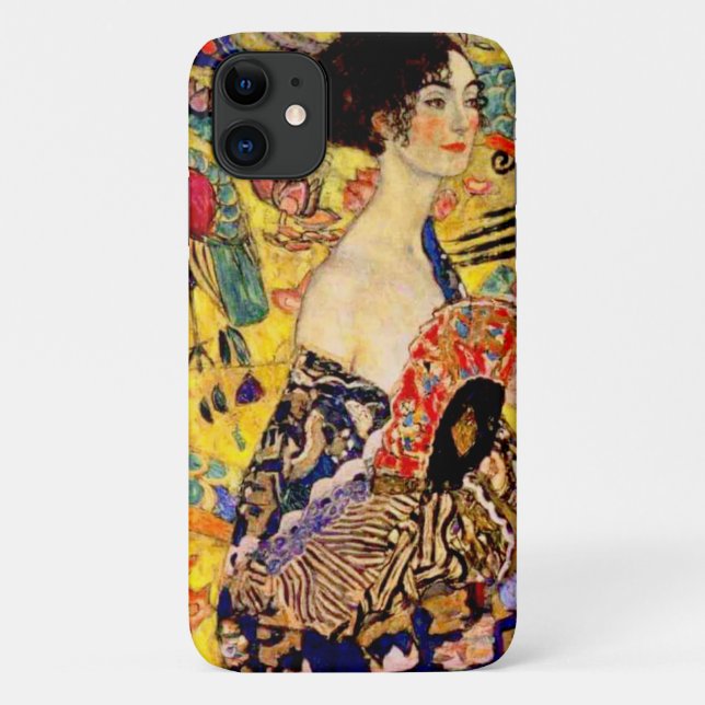 Gustav Klimt Lady mit Fan Case-Mate iPhone Hülle (Rückseite)
