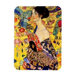 Gustav Klimt Lady mit Fan Magnet
