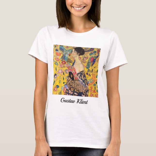 Gustav Klimt - Lady mit Fan T-Shirt (Vorderseite)