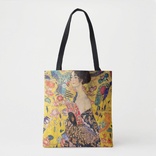 Gustav Klimt - Lady mit Fan Tasche (Vorderseite)
