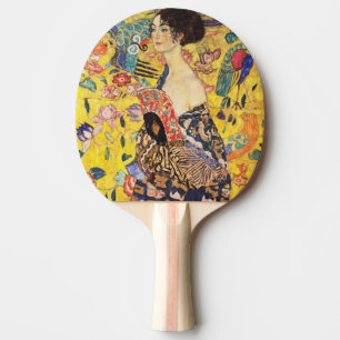Gustav Klimt Lady mit Fan Tischtennis Schläger