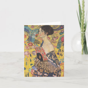 Gustav Klimt Lady mit Fantasiekarte Karte