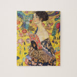 Gustav Klimt Lady mit Lüfter<br><div class="desc">Gustav Klimt Lady mit Fan Jigsaw Puzzle.</div>