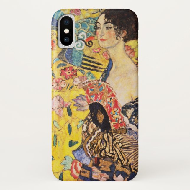 Gustav Klimt Lady mit Lüfter Case-Mate iPhone Hülle (Rückseite)