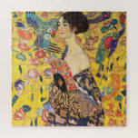 Gustav Klimt Lady With Fan<br><div class="desc">Gustav Klimt Lady With Fan Jigsaw Puzzle.</div>