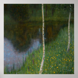 Gustav Klimt - Lakeshore mit Birken Poster