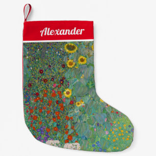 Gustav Klimt - Landgarten mit Sonnenblumen Kleiner Weihnachtsstrumpf