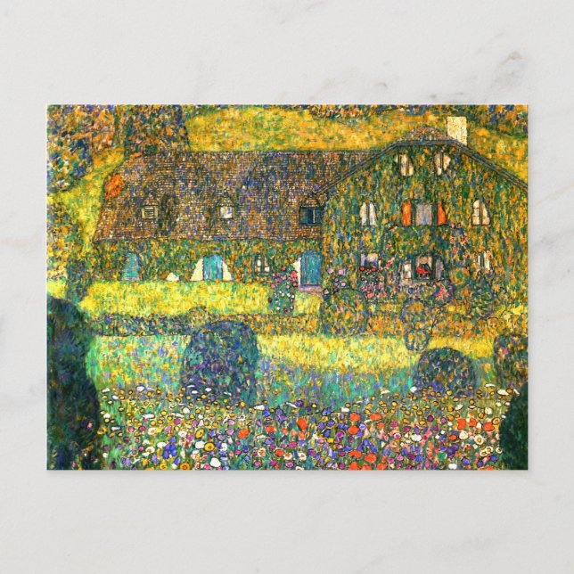 Gustav Klimt: Landhaus am Attersee Postkarte (Vorderseite)