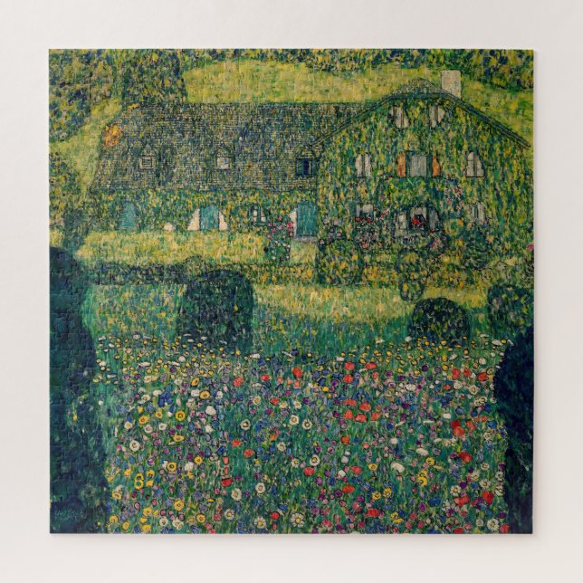 Gustav Klimt - Landhaus vom Attersee (Vertikal)